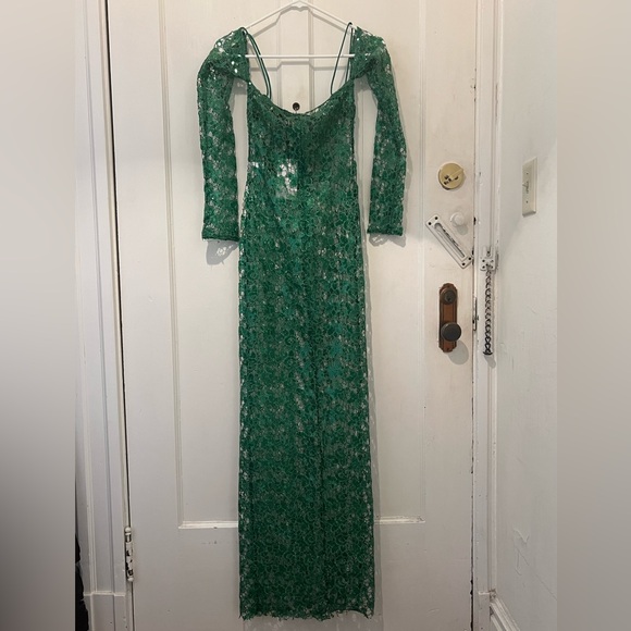 THE NEW ARRIVALS
ILKYAZ OZEL Miss Green Lace Sequin Dress - Picture 6 of 7